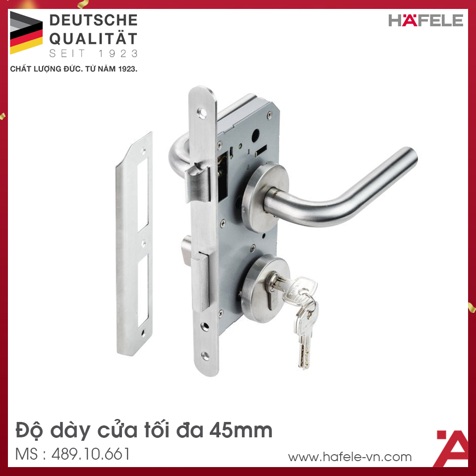 Bộ Khóa Tay Nắm Cửa Vệ Sinh Hafele 489.10.661