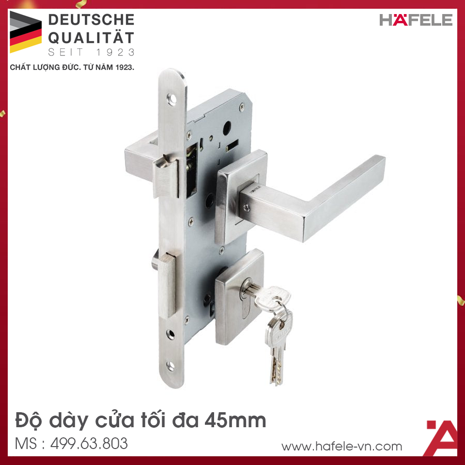 Bộ Khóa Cửa Tay Nắm Chụp DIY Hafele 499.63.803