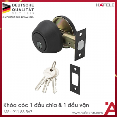 Khóa Cóc 1 Đầu Chìa 1 Đầu Vặn Hafele 911.83.567