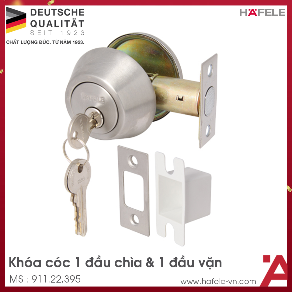 Khóa Cóc 1 Đầu Chìa 1 Đầu Vặn Loại Nhỏ Hafele 911.22.395