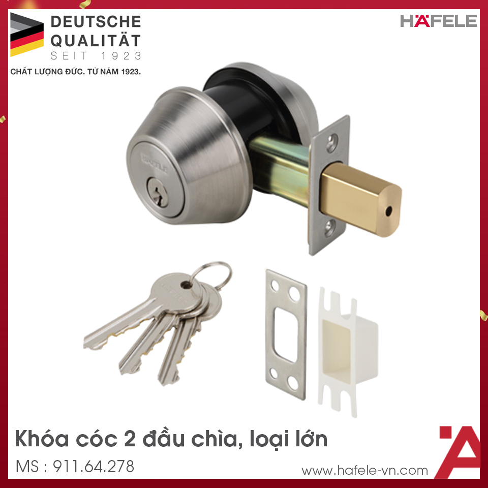 Khóa Cóc 2 Đầu Chìa Loại Lớn Hafele 911.64.278