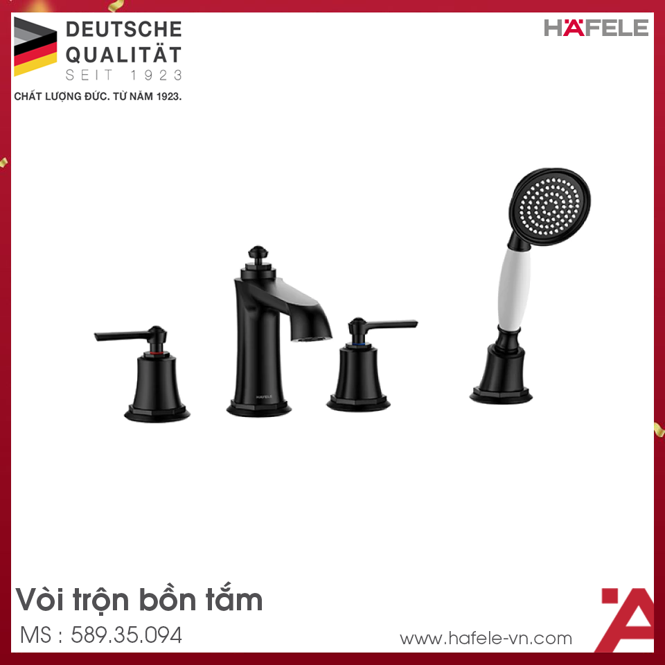 Bộ Trộn Bồn Tắm 4 Lỗ Kyoto Hafele 589.35.094
