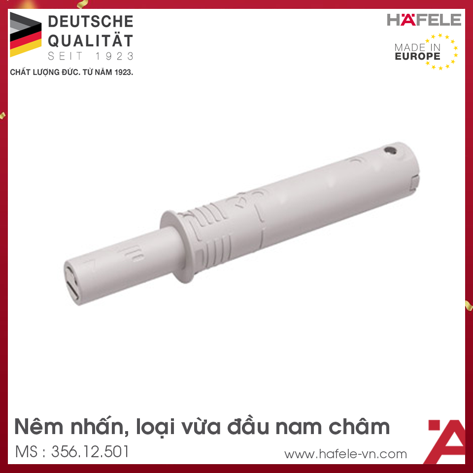 Nêm Nhấn Vừa Đầu Nam Châm Hafele 356.12.501