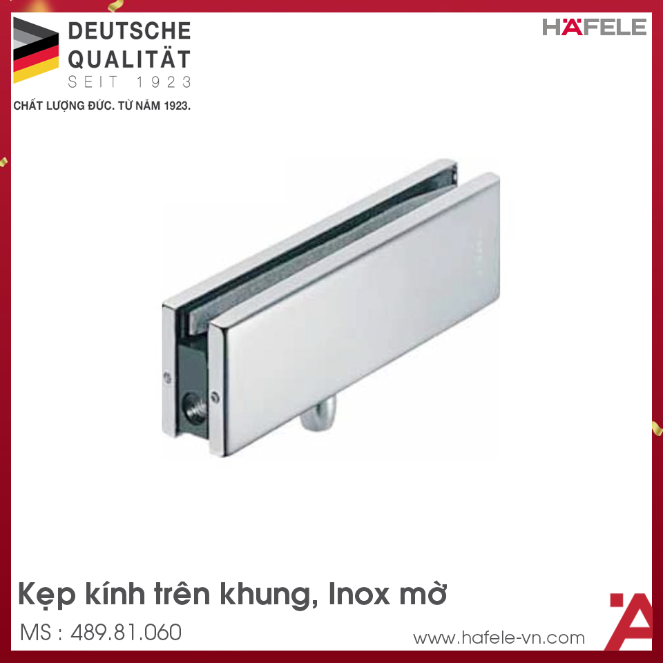 Kẹp Kính Trên Khung Inox Mờ Hafele 489.81.060