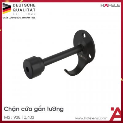 Chặn Cửa Gắn Tường Màu Đen Hafele 938.10.403