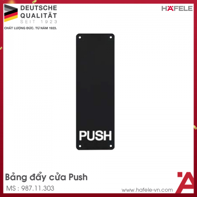 Bảng Đẩy Cửa Push Màu Đen Hafele 987.11.303