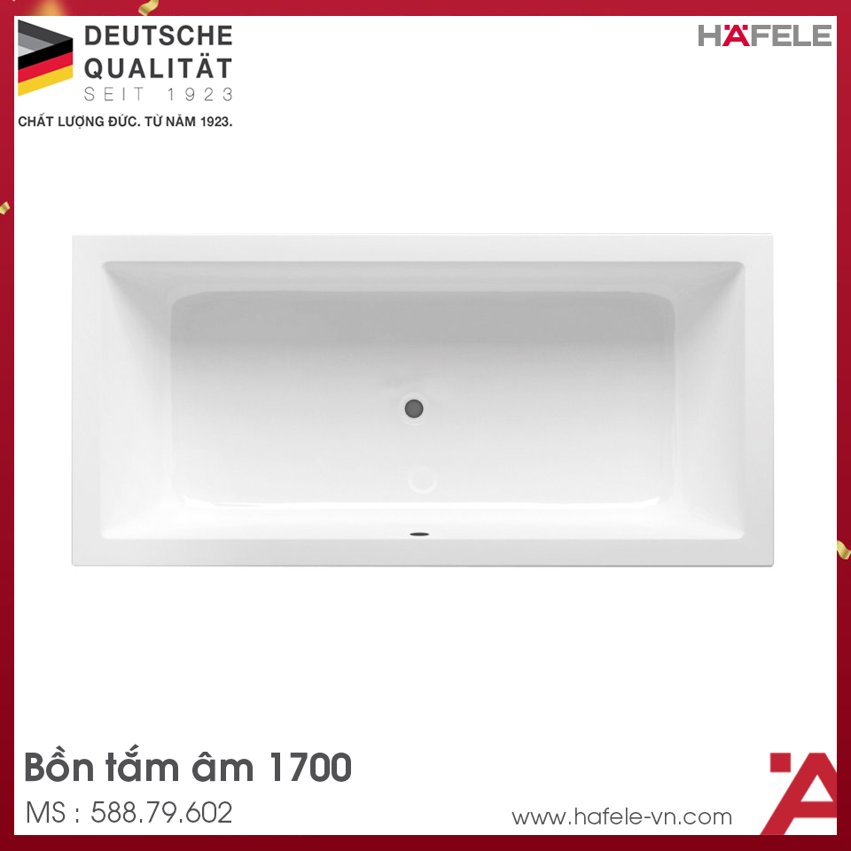 Bồn Tắm Âm Hình Vuông Nagoya 1700 Hafele 588.79.602