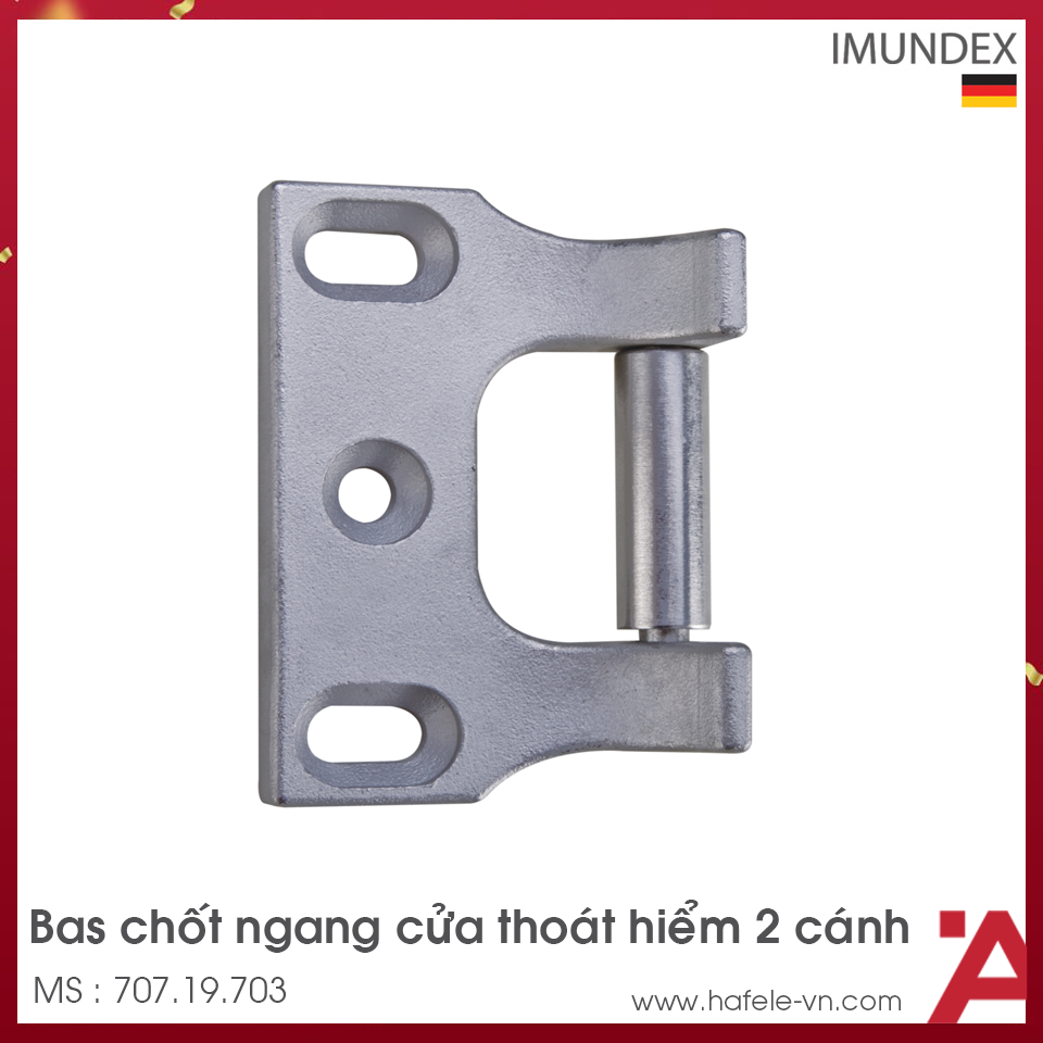 Bas Chốt Ngang Cho Cửa Thoát Hiểm 2 Cánh Imundex 707.19.703