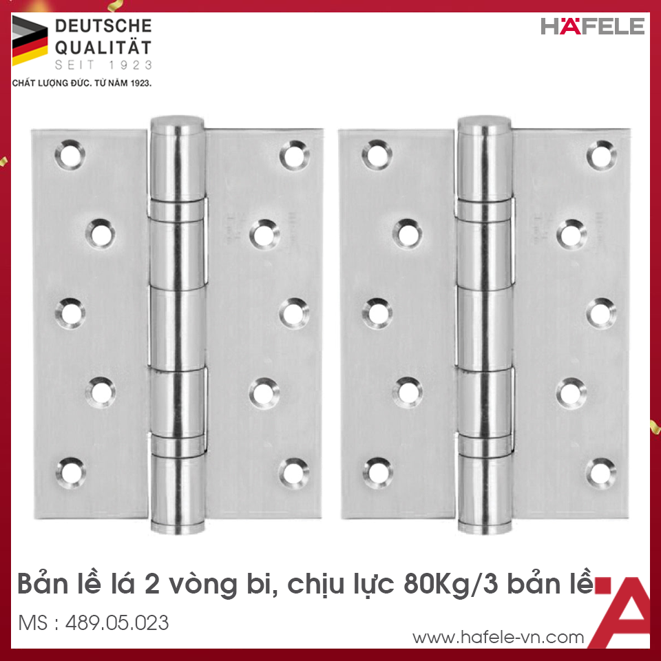 Bản Lề Lá 2 Vòng Bi Hafele 489.05.023