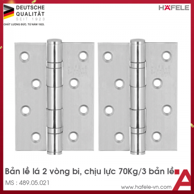 Bản Lề Lá 2 Vòng Bi 70Kg Hafele 489.05.021