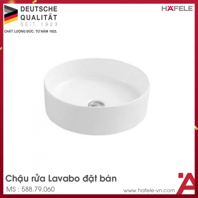 Chậu Lavabo Sứ Đặt Bàn Sapporo Hafele 588.79.060