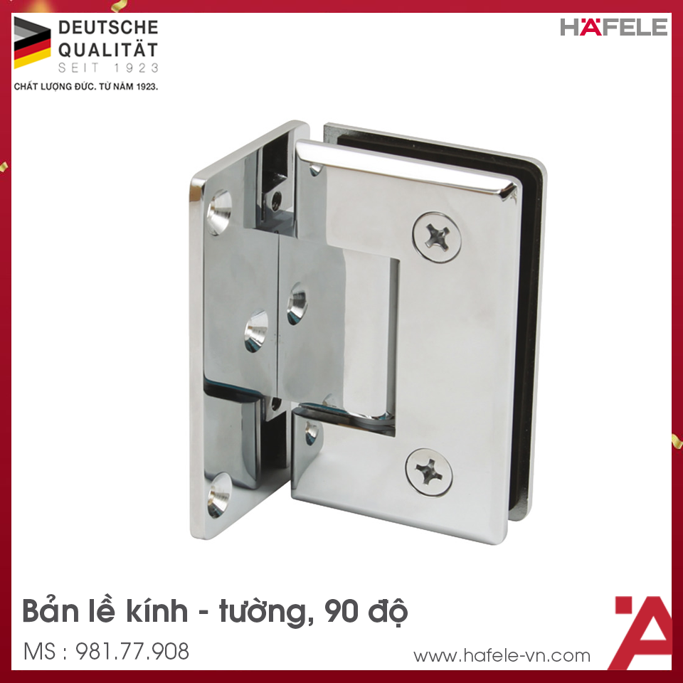 Bản Lề Phòng Tắm Kính 90º Hafele 981.77.908