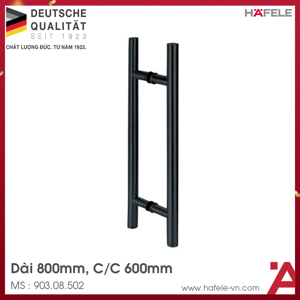 Tay Nắm Kéo chữ H Dài 800mm Hafele 903.08.502