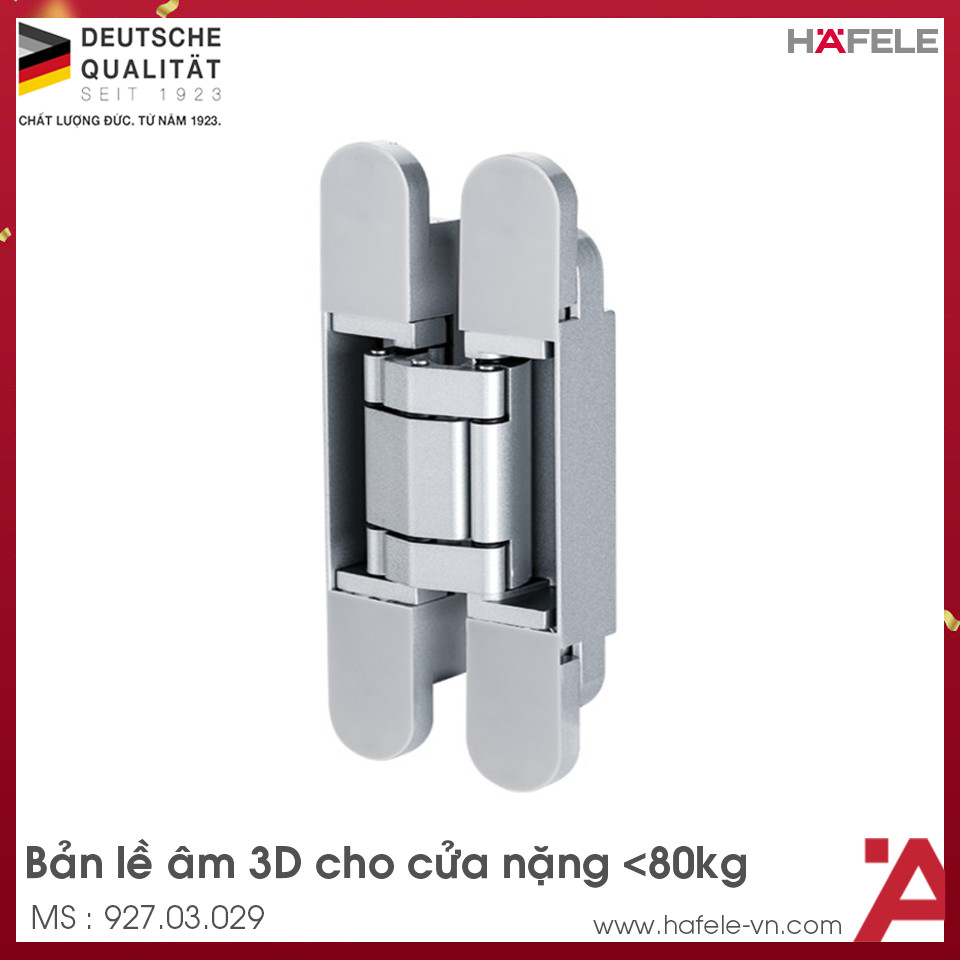 Bản Lề Âm Cửa Nặng 80Kg Hafele 927.03.029