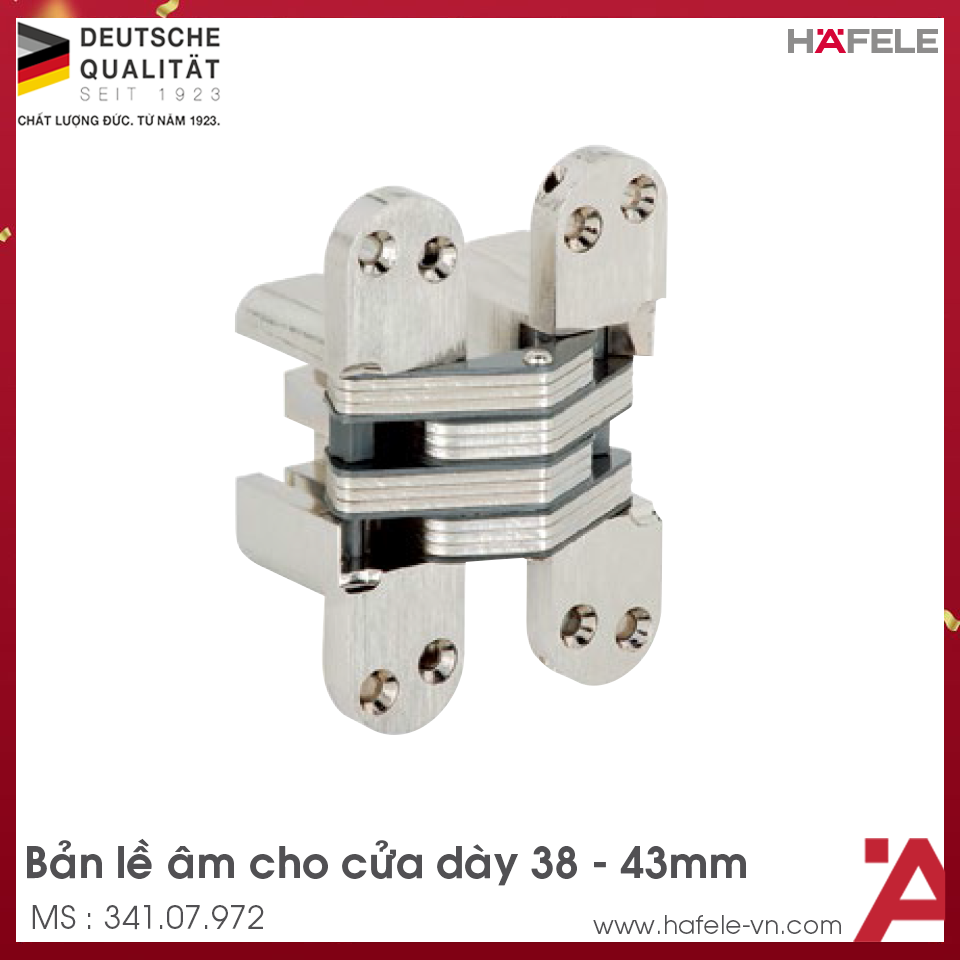Bản Lề Âm Cửa Dày 38 - 43mm Hafele 341.07.972