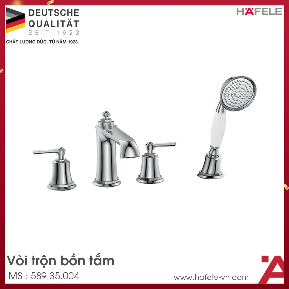 Bộ Trộn Bồn Tắm 4 Lỗ Kyoto Hafele 589.35.004