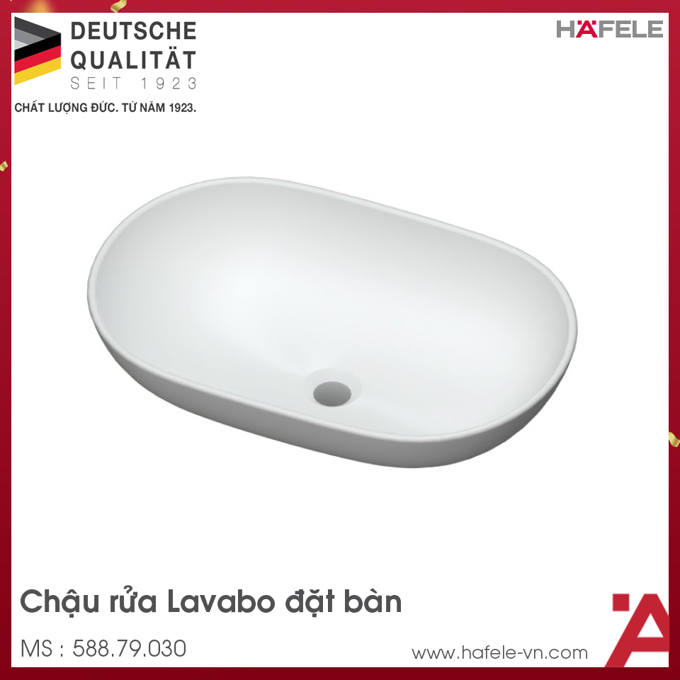 Chậu Lavabo Đặt Bàn Sapporo 585 Hafele 588.79.030