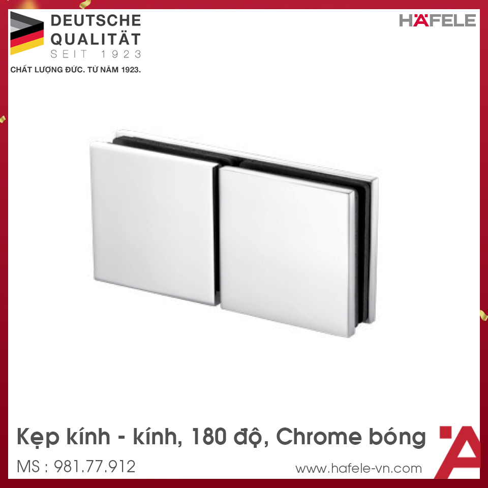 Kẹp Kính Phòng Tắm 180º Hafele 981.77.912