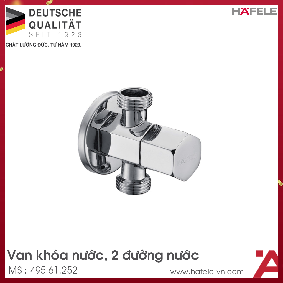 Van Khóa Nước 2 Đường Nước Hafele 495.61.252
