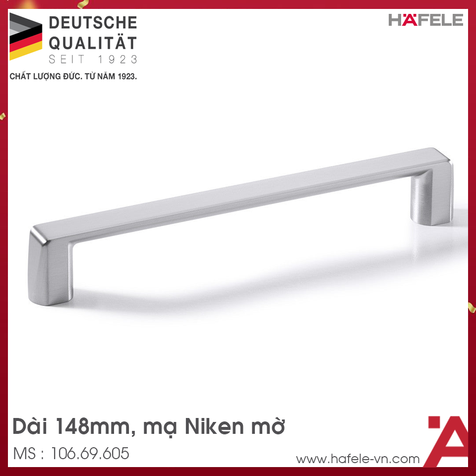 Tay Nắm Tủ 148mm H1390 Hafele 106.69.605