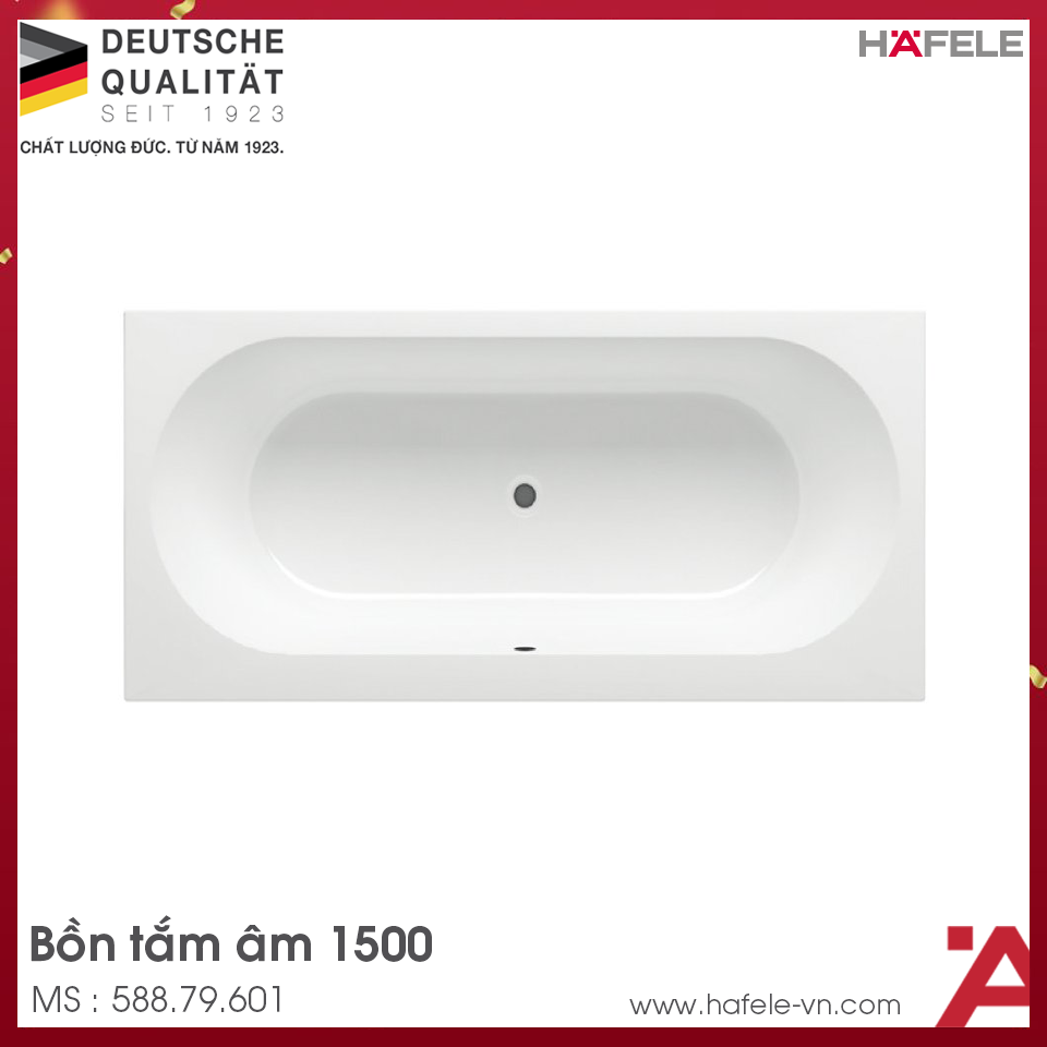 Bồn Tắm Âm Hình Bầu Dục Nagoya 1500 Hafele 588.79.601