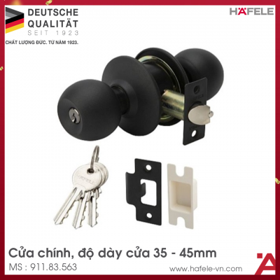 Khóa Tay Nắm Tròn Cửa Chính Hafele 911.83.563