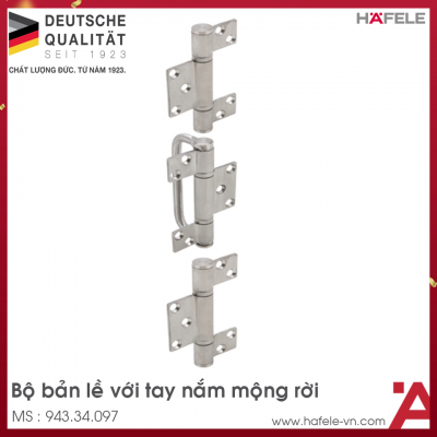 Bộ Bản Lề Với Tay Nắm Mộng Rời Hafele 943.34.097