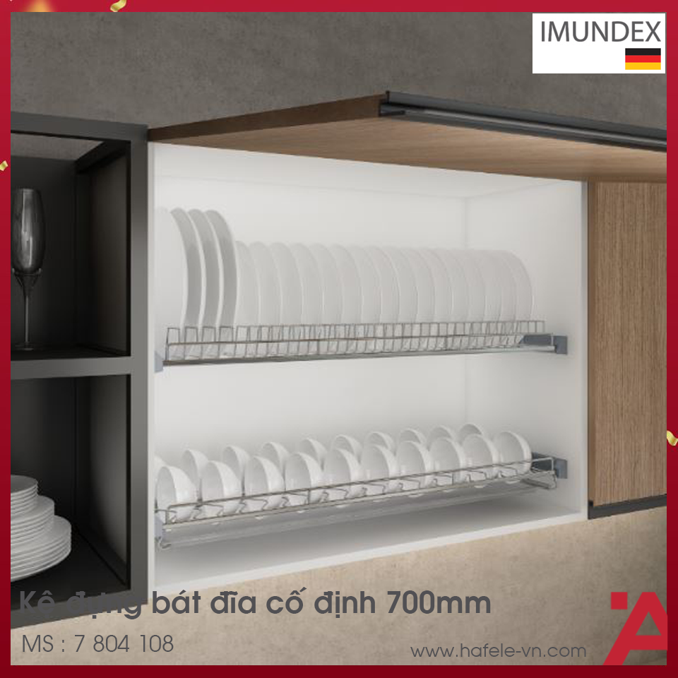 Giá Úp Chén Đĩa 700mm Imundex 7 804 108