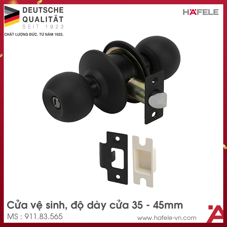 Khóa Tay Nắm Tròn Nhà Vệ Sinh Hafele 911.83.565