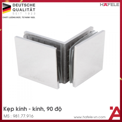 Kẹp Kính 90º Phòng Tắm Kính Hafele 981.77.916