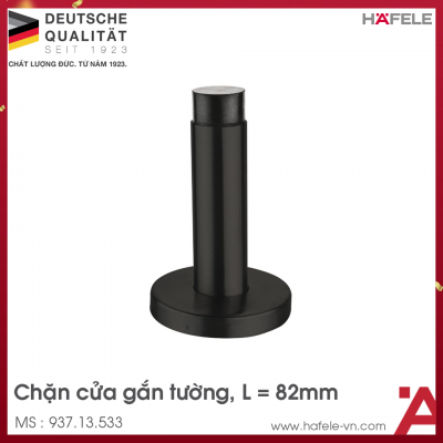 Chặn Cửa Gắn Tường Màu Đen Hafele 937.13.533