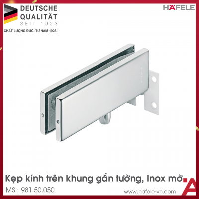 Kẹp Kính Trên Khung Gắn Tường Inox Mờ Hafele 981.50.050