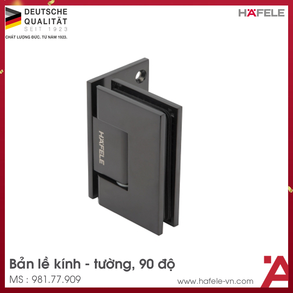Bản Lề Kính - Tường 90º Màu Đen Hafele 981.77.909