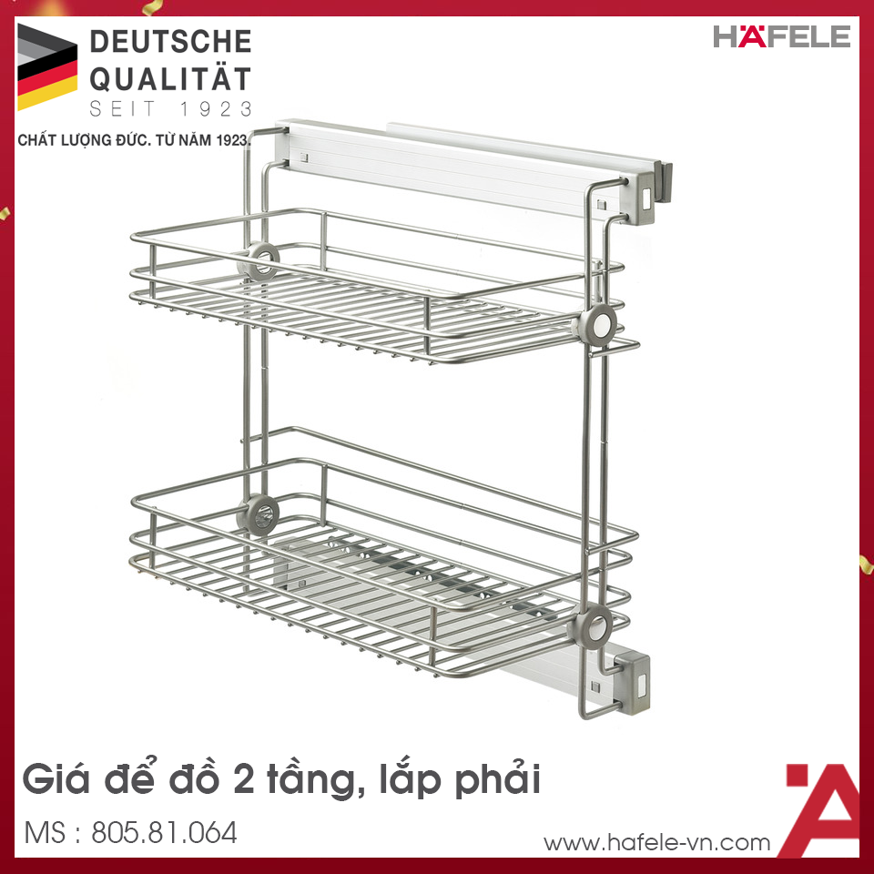 Giá Để Đồ 2 Tầng Lắp Phải Hafele 805.81.064