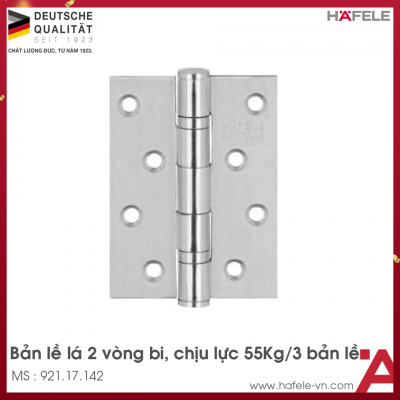 Bản Lề Lá 2 Vòng Bi 55Kg Hafele 921.17.142