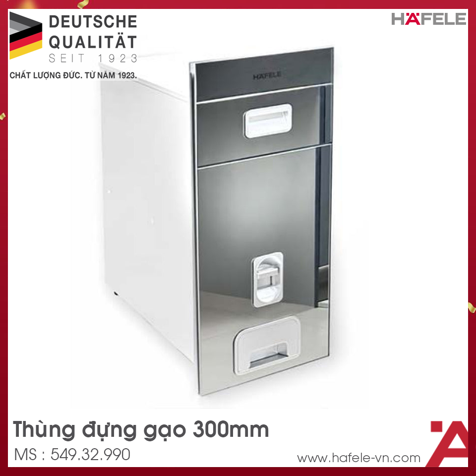 Thùng Đựng Gạo Âm 300mm Hafele 549.32.990