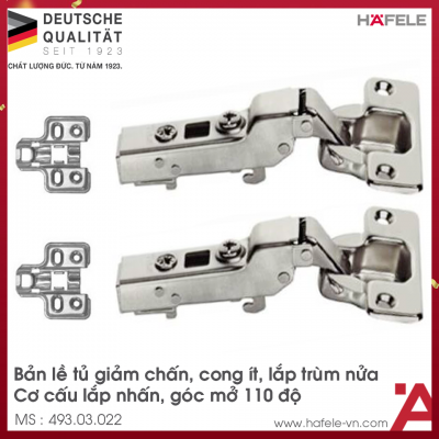 Bản Lề Trùm Nửa Metalla SM DIY 110º Hafele 493.03.022