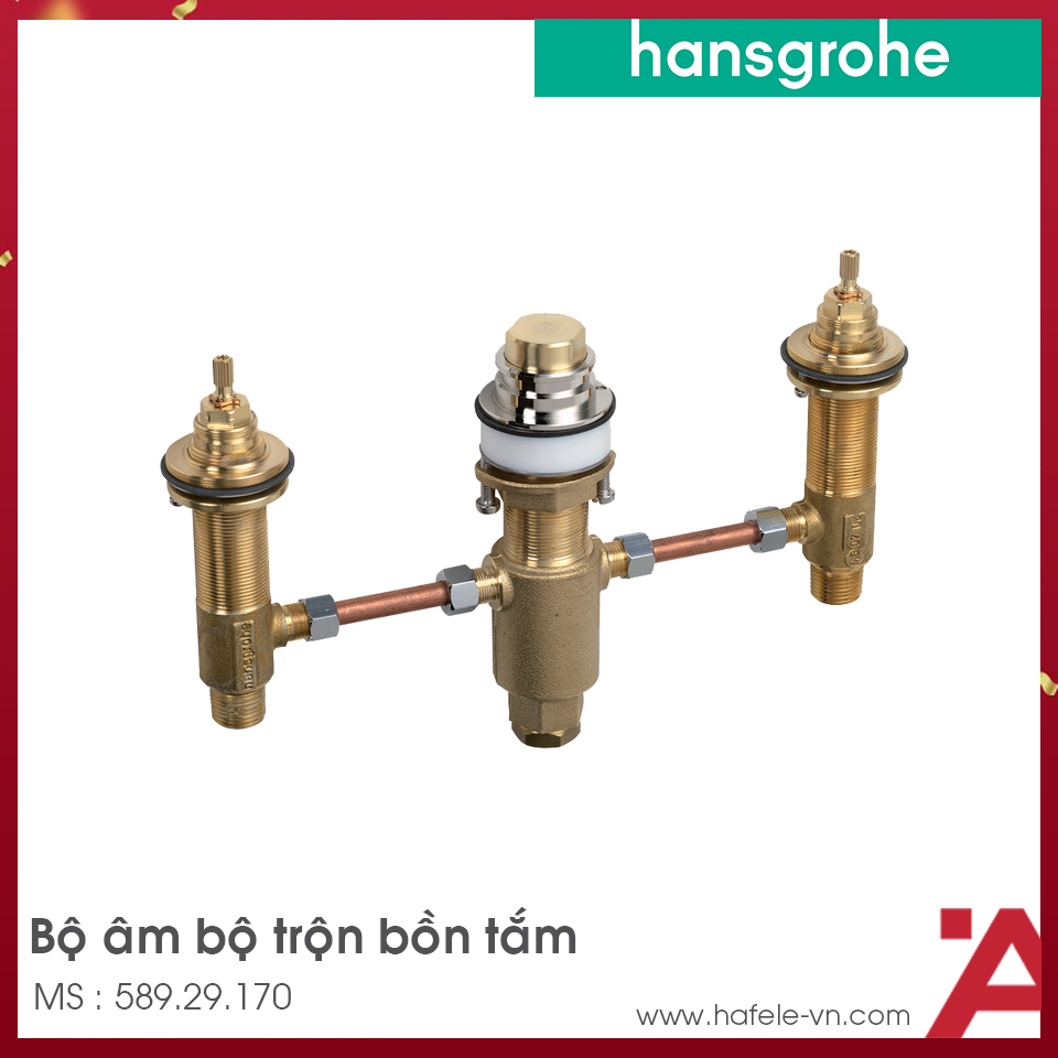 Bộ Âm Cho Bộ Trộn Bồn Tắm 3 Lỗ Hansgrohe 589.29.170
