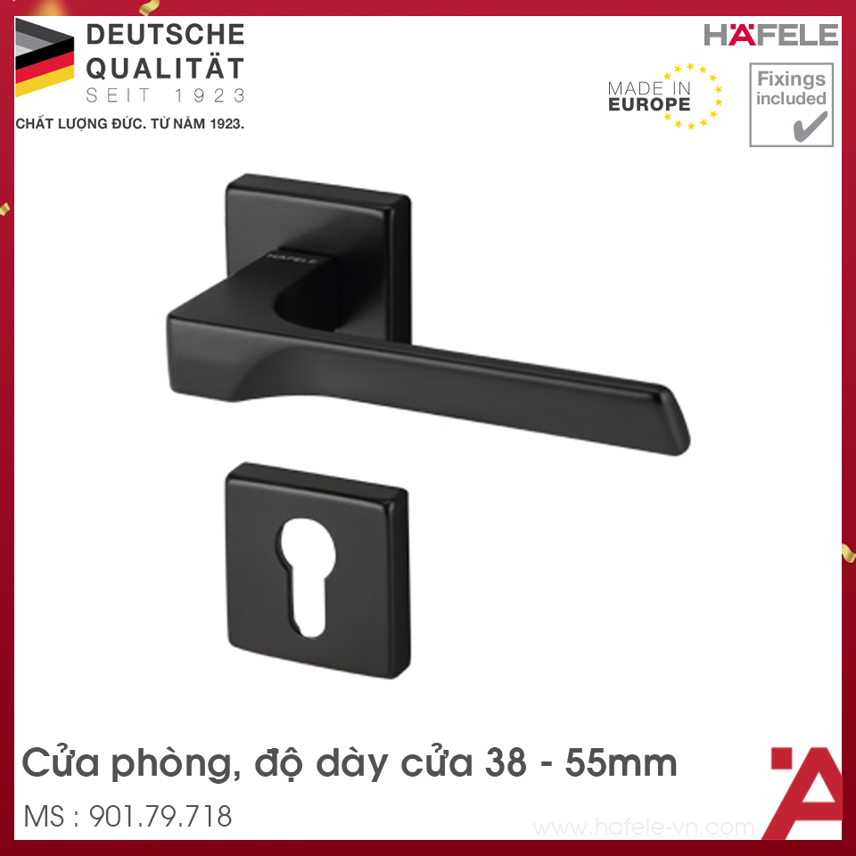 Tay Nắm Gạt Flash Cửa Phòng Hafele 901.79.718
