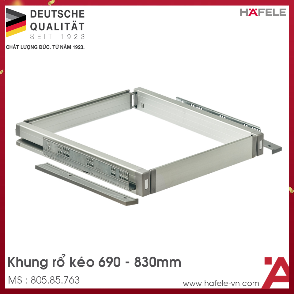 Khung Rổ Kéo 690 - 830mm Tủ Quần Áo Hafele 805.85.763