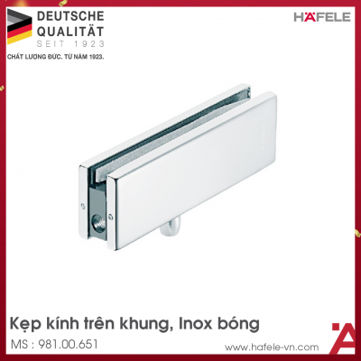 Kẹp Kính Trên Khung Inox Bóng Hafele 981.00.651