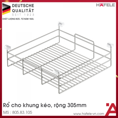 Rổ Kéo Móc Vào Khung Kéo 305mm Hafele 805.83.105