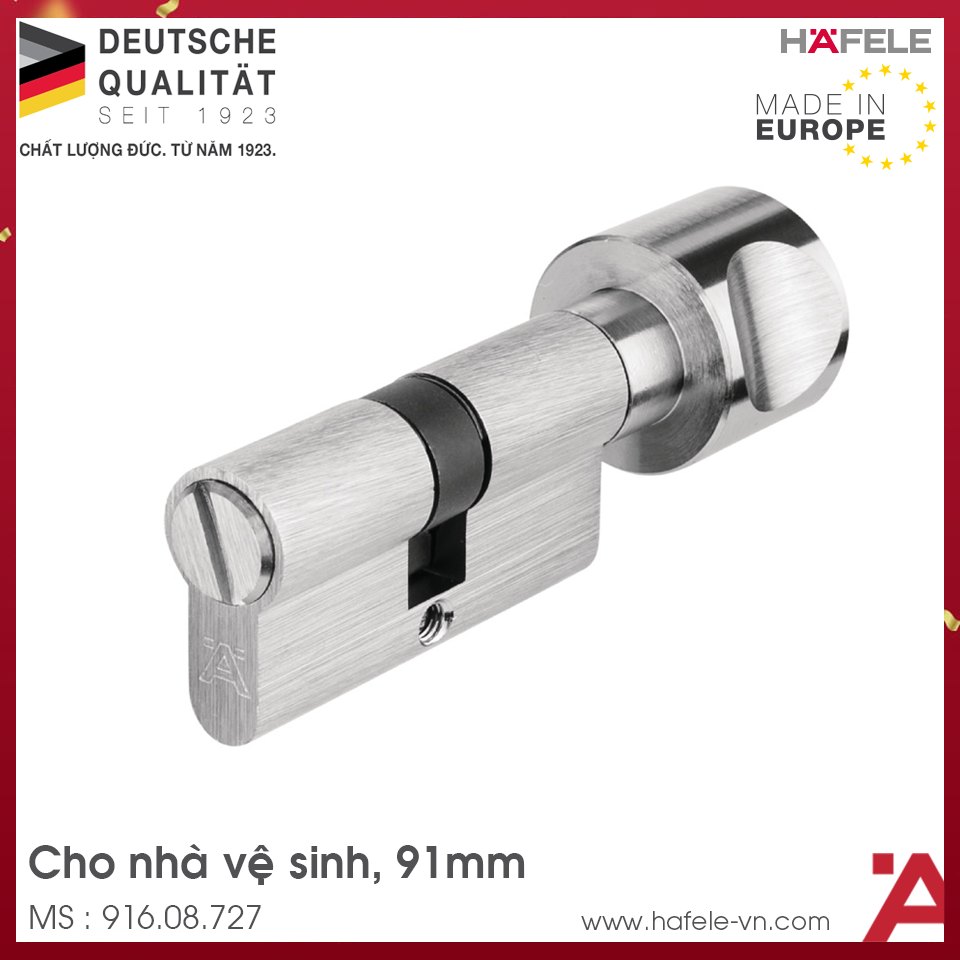Ruột Khóa Cửa Vệ Sinh 91mm Hafele 916.08.727