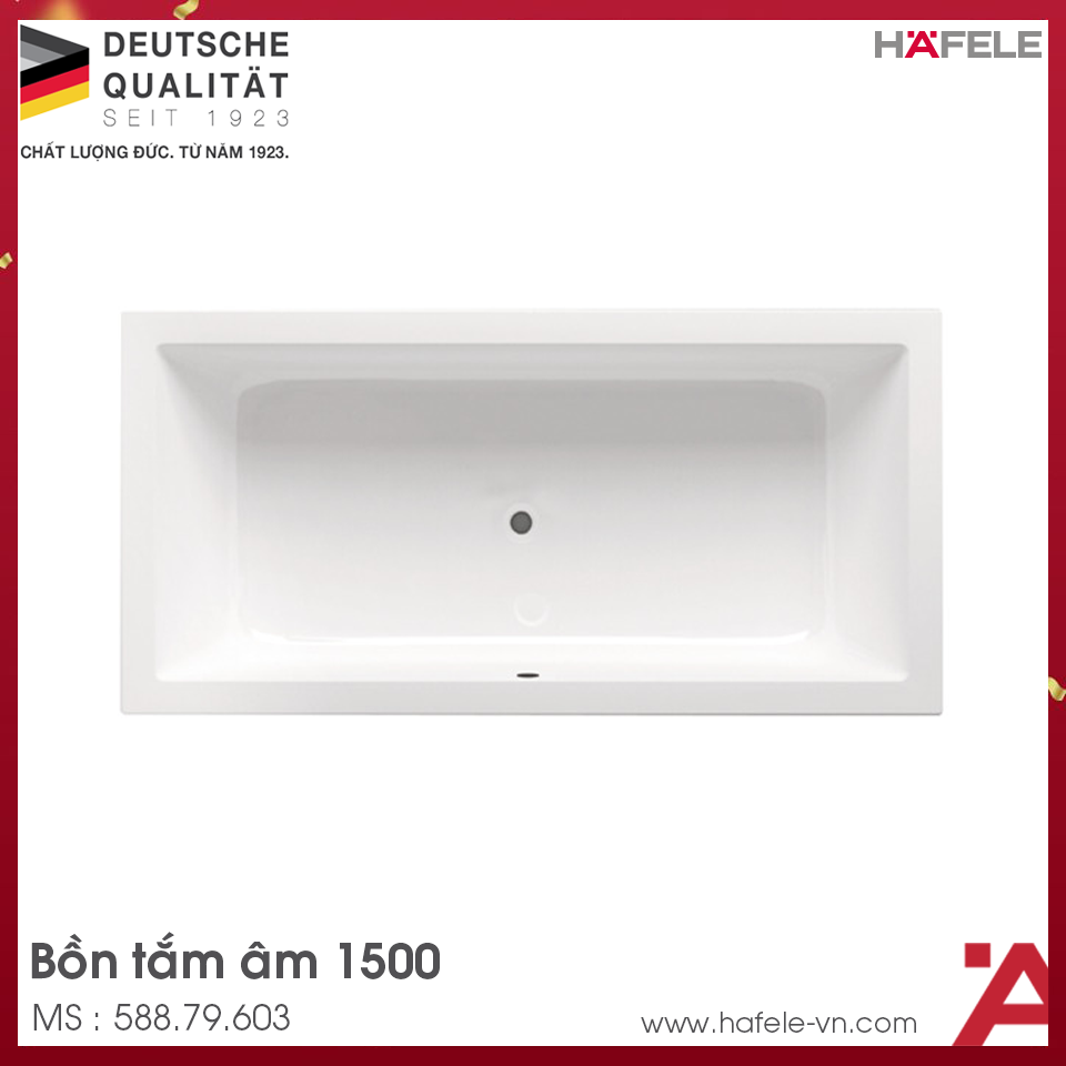 Bồn Tắm Âm Hình Vuông Nagoya 1500 Hafele 588.79.603