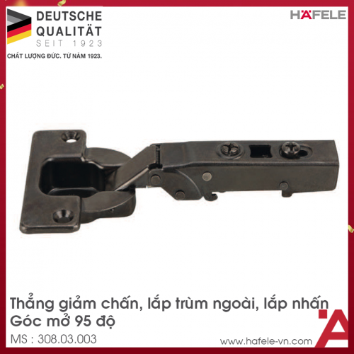 Bản Lề Metalla SM 95° Trùm Ngoài Hafele 308.03.003
