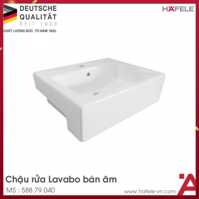Chậu Lavabo Bán Âm Sapporo Hafele 588.79.040