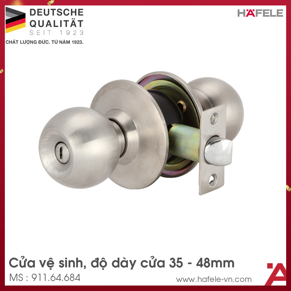 Khóa Tay Nắm Tròn Cho Nhà Vệ Sinh Hafele 911.64.684