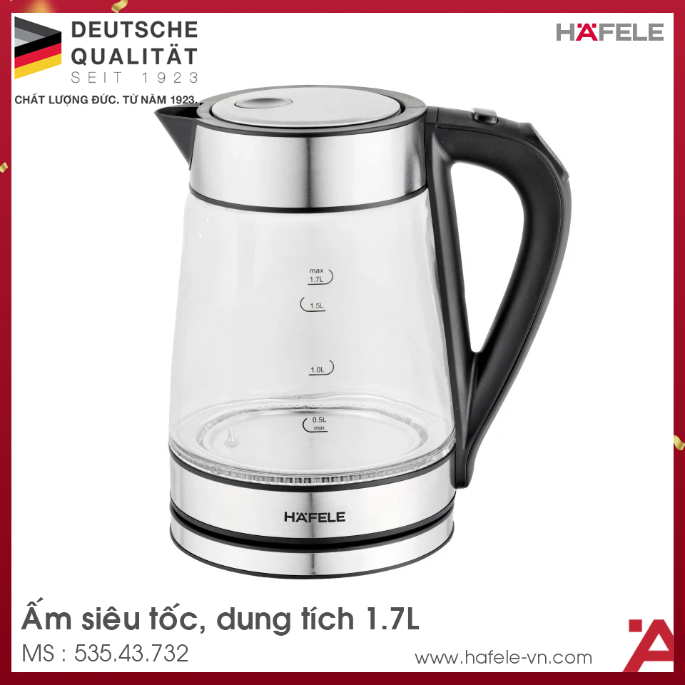 Ấm Đun Nước Thủy Tinh T-602C Hafele 535.43.732