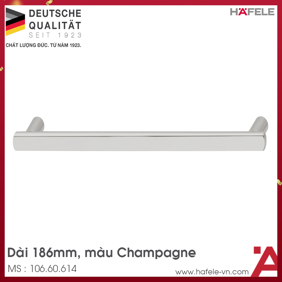Tay Nắm Tủ 186mm H1560 Hafele 106.60.614