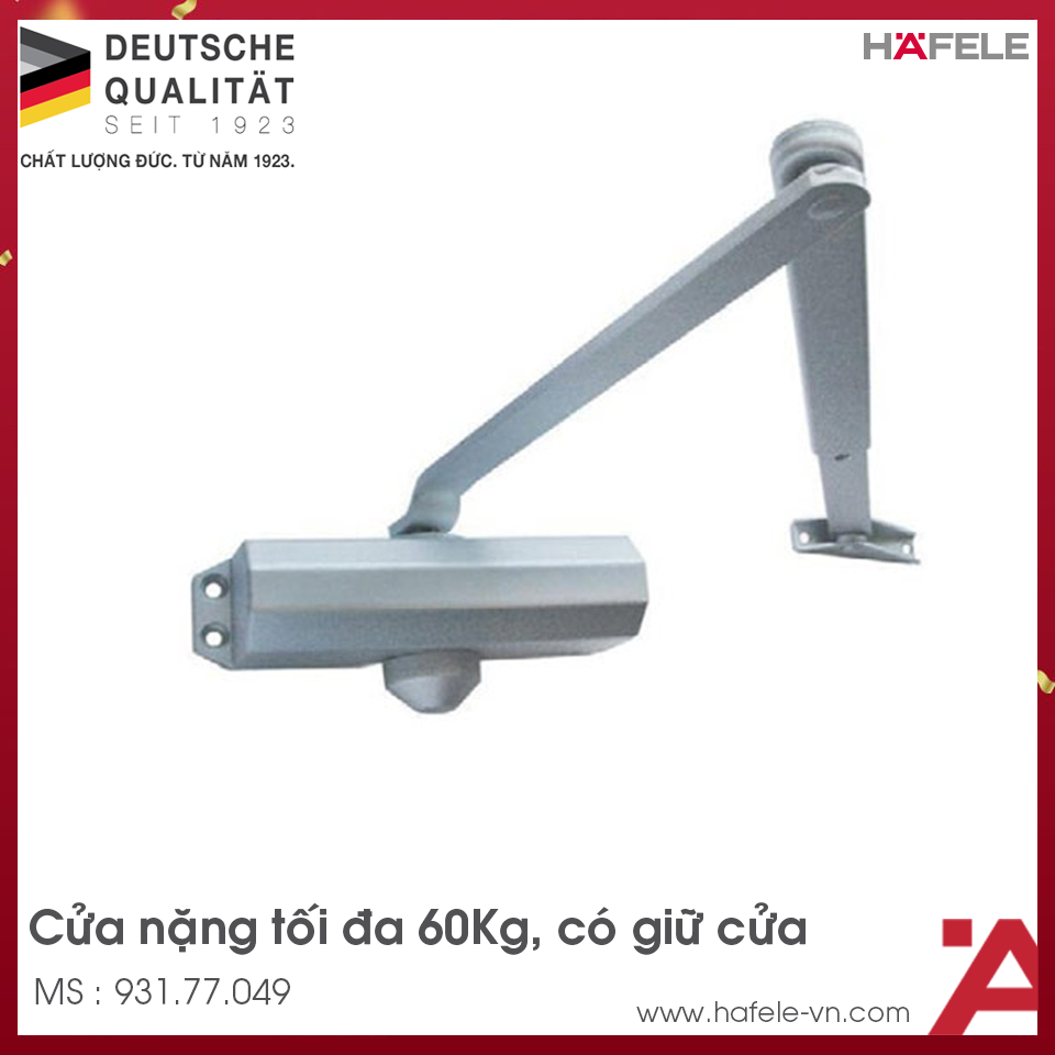Thiết Bị Đóng Cửa Tự Động 60Kg EN3 Hafele 931.77.049
